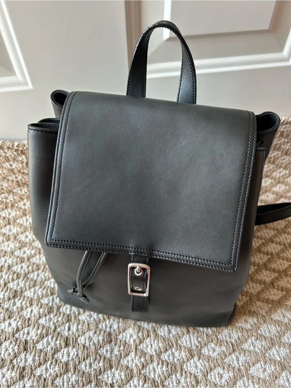 Vintage Coach Backpack Black Leather
 Y2K 9827 Hampton Legacy Excellent - Picture 4 of 12